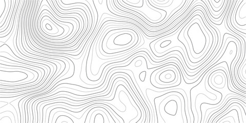 Topographic map contour lines on white background for design and illustration purposes © MD.HUZZATULLAHISLAM