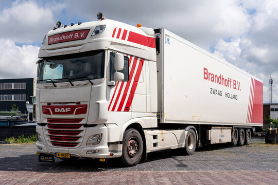 Beverwijk, Netherlands - June 5, 2026: Brandhoff DAF XF truck