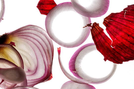 Sliced onion with backlight