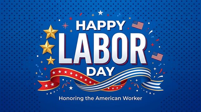 Happy labor day celebration honoring american workers