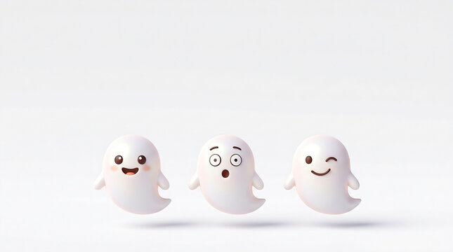 Halloween Ghost Characters Set