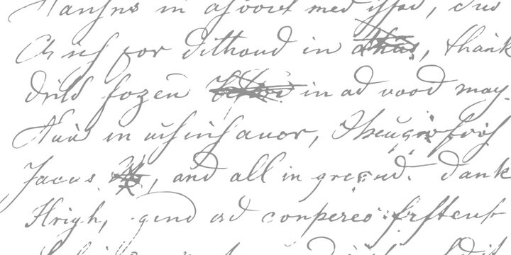 Old handwritten cursive letter with messy ink script on vintage paper