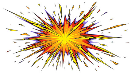 Dynamic Colorful Explosion Burst Vector Illustration on Isolated White Background © Kadita