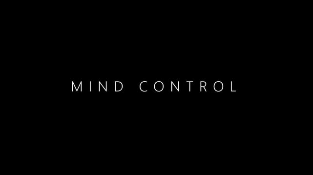Mind Control Text Minimalist Typography Motion Graphic