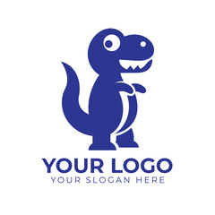 Cute T-Rex Cartoon Vector Logo Design Modern Branding Emblem Mascot Concept © TRTASFIQ