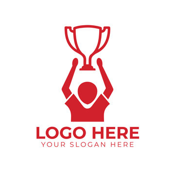 Victory Trophy Vector Logo Design For Champion Sports Brand Identity Solutions