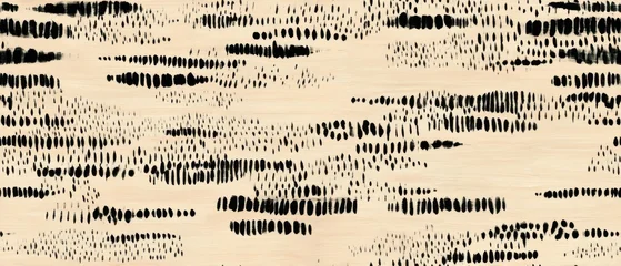 Seamless Abstract Hand-Painted Black and White Brush Pattern on Warm Neutral Paper © mshynkarchuk