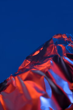 Vibrant abstract surface with red and blue tones