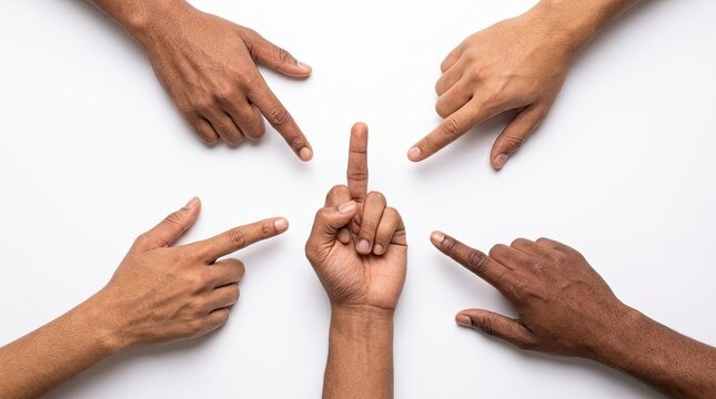 group of hands