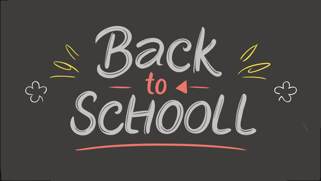 back to school chalk on blackboard background editable text effect .vector