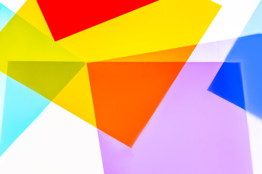 Abstract layered translucent geometric color background