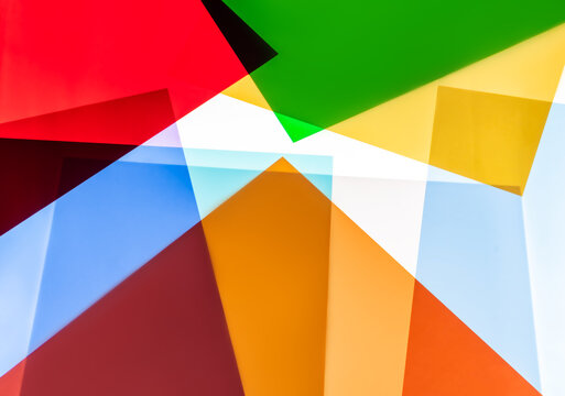 Abstract colorful geometric background with translucent layers