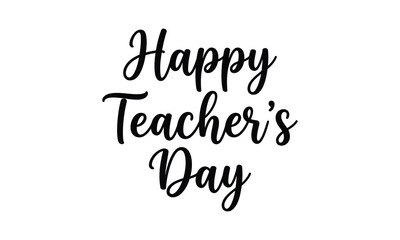 Fototapeta premium Happy teacher's day greeting card or poster design