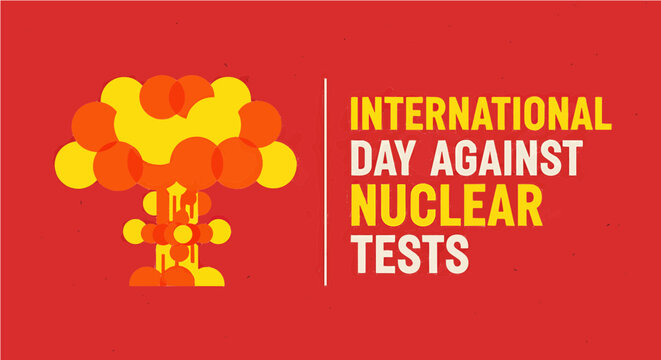 International Day Against Nuclear Tests - Modern Circle Style Poster