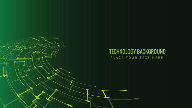 Circular green technology circuit layout.