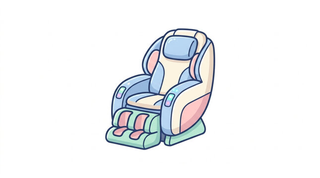 Comfortable massage chair for relaxation and wellness.