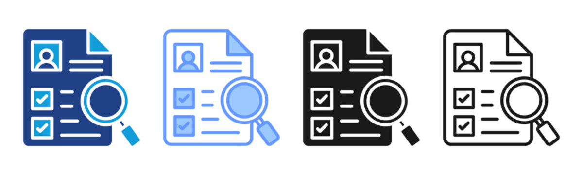 Symptom Checker icon set multiple style collection