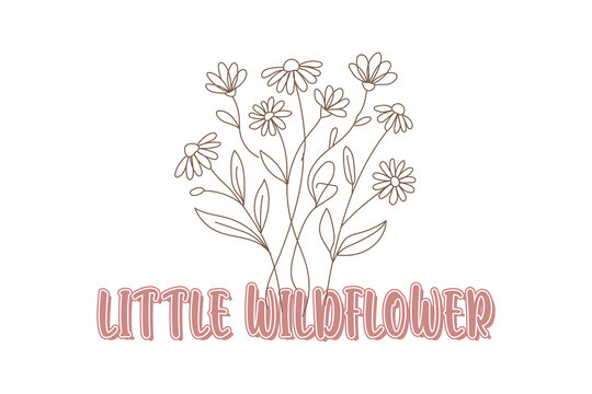 Little wildflower logo with floral design