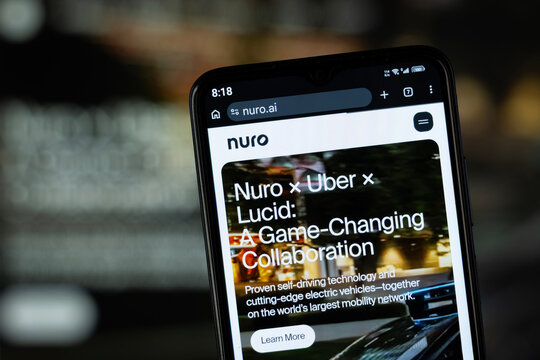 Dhaka, Bangladesh - 05 May 2026: Close-up of Nuro's homepage on a smartphone.