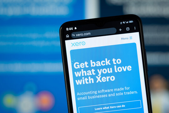 Dhaka, Bangladesh - 05 May 2026: Close-up of xero's homepage on a smartphone.