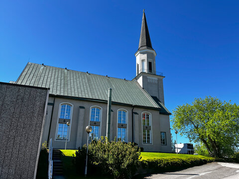 Lutheran Church in Hanko (Hango), Finland, Famous Finnish Resort.