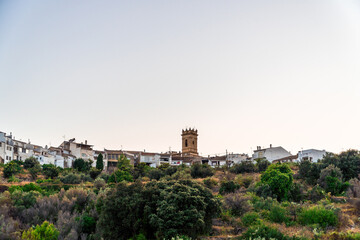 Fototapeta premium Tàrbena village at sunset, in Alicante, Comunidad Valenciana, Spain.