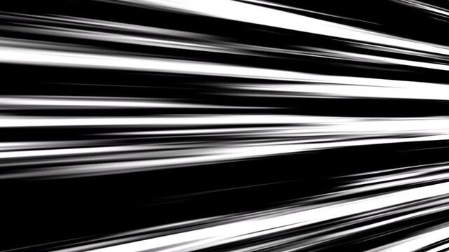 Diagonal Speed Lines anime. Abstract cartoon lines effect motion on black background. 4k video
