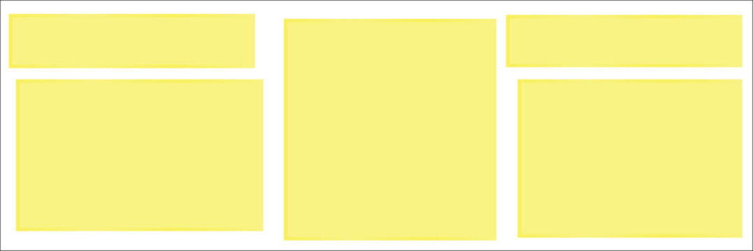 Yellow sticky note layout template