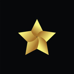 star logo design luxury Stylized linear shape star logo design template. Modern abstract star logo design. Rising Star logo concept. rating icon © Omar