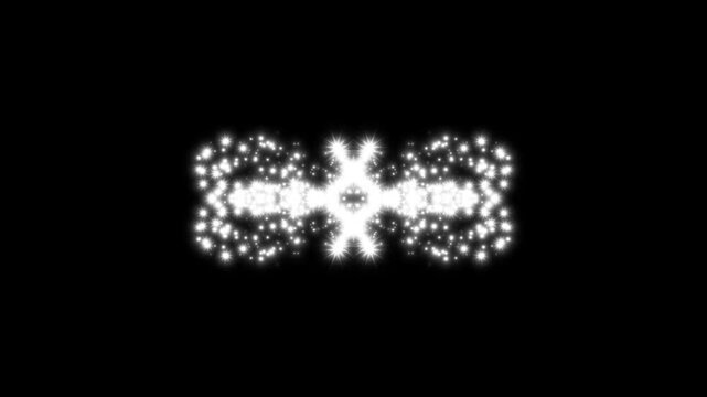 Glittering star dust trail sparkling particles, glitter sparkle line stars animated black screen, magical dust trail, glowing doodle stars, sparkle effect overlay. 4k video