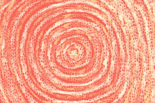 Abstract coral swirl texture with painted mosaic pattern