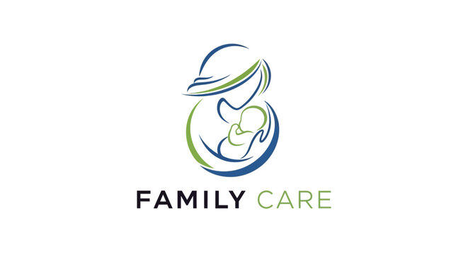 Family care logo with heart symbol.