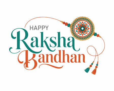 Happy Raksha Bandhan Sticker Greeting Template Design