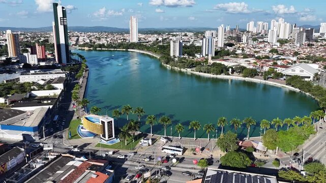 Campina Grande Skyline In Campina Grande Paraiba Brazil. Famous Botanical Garden Showing The Around The City. Urban Backgrounds. Cities Of The World Landscape. Campina Grande Paraiba.