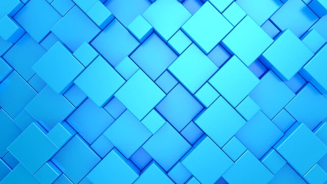 Background of Cubes. Abstract motion, loop, two color, 3d rendering, 4k resolution
