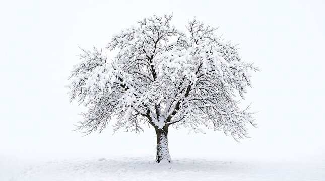 Black and white sketch illustration of a large deciduous tree with spreading branches