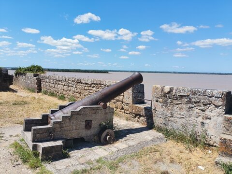 Canons citadelle Blaye en Gironde France 
