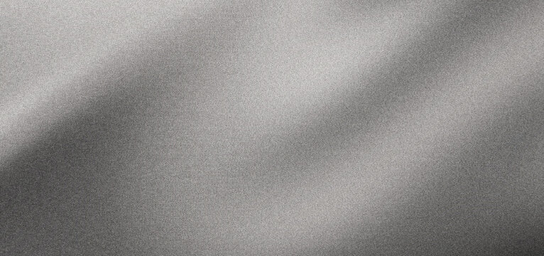 Abstract monochrome black white gradient background, curves grainy noise texture wide banner poster modern backdrop cover design, copy space