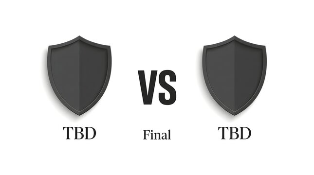 Football Tournament Final Match Template with TBD vs TBD Placeholder
