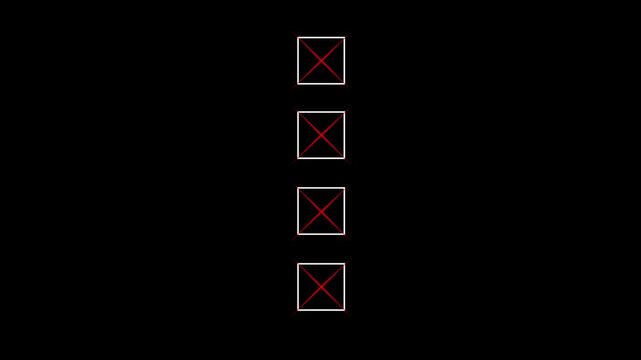 Checklist indicator animation for task tracking and status update 4k video.