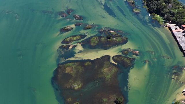 Sao Francisco River In Petrolina Pernambuco Brazil. Aerial View Of A River Surrounded By Lush Green Tropical Rainforest. Tropical Eco Tourism. Amazon Forest. Petrolina Pernambuco.