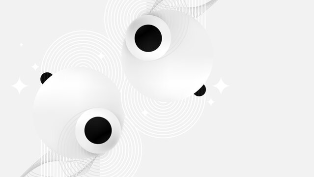 Abstract white digital dynamic circle background. Futuristic hi-technology concept. Business banners, flyers, and presentations. Vector illustration