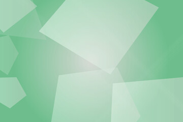 Obraz premium Abstract neon-green geometric shapes with overlapping translucent planes