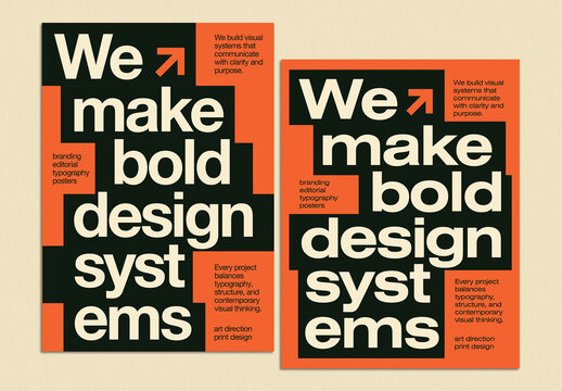 Bold Neo Swiss Editorial Poster Layout