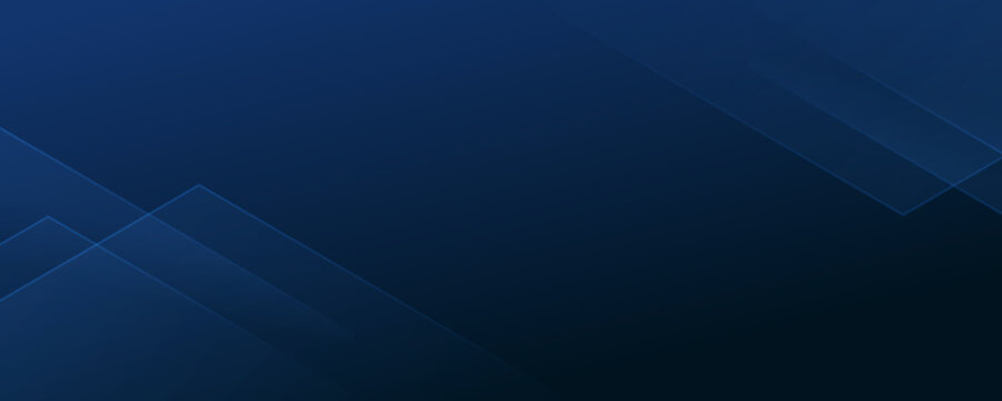 Navy dynamic banner template with blue fading lines