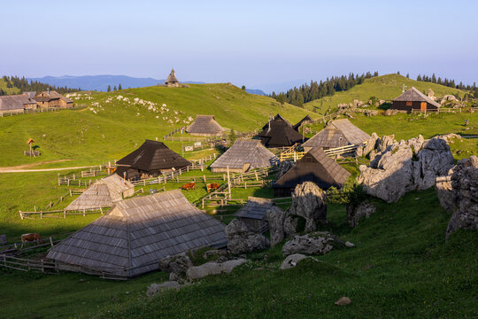 Traditional Shepherd's Huts on Velika Planina, Slovenia