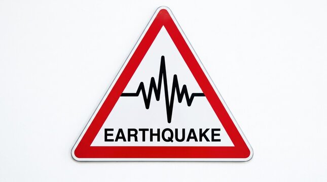 Warning Earthquake Sign