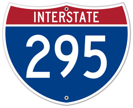 Interstate 295 Highway Road Sign vector illustration