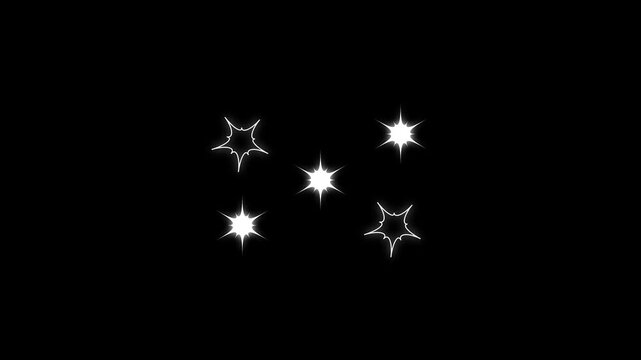 black and white stars
