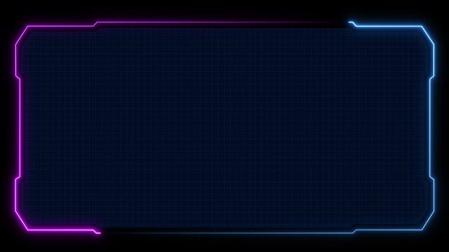 Abstract technology Hud frame background. Computer interface Hud motion texture. futuristic pattern for modern . 4k motion video Abstract Loop futuristic background. sci fi technology HUD UI frame